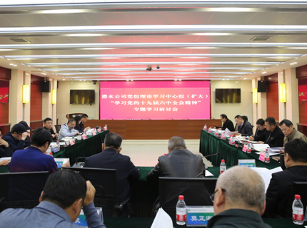 澧水公司黨組中心組（擴(kuò)大）專題學(xué)習(xí)黨的十九屆六中全會精神